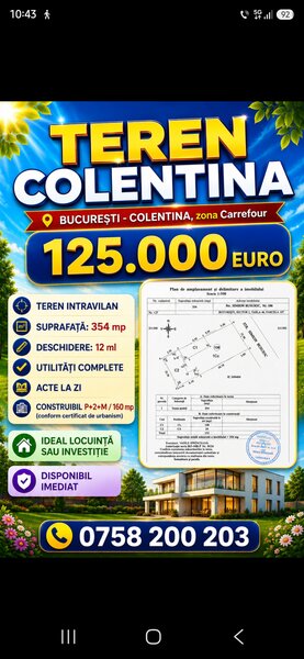 Colentina, Carrefour, teren
